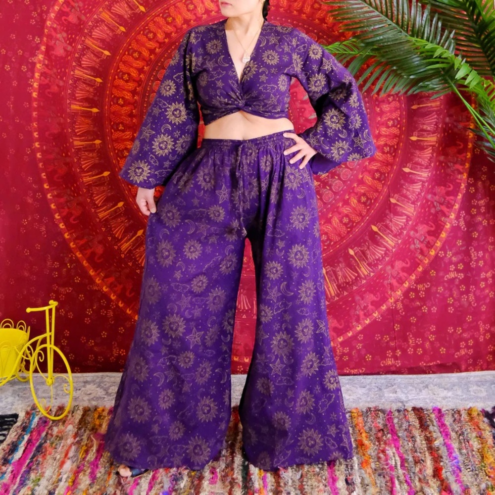 Purple Wide Leg Jumpsuit